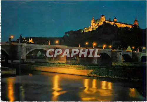 Cartes postales moderne Wursburg Alter Kranen Festung Marienberg