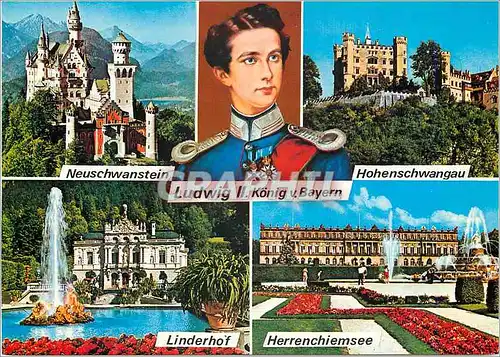 Cartes postales moderne Konig Ludwig II Bayerische Konigsschlosser