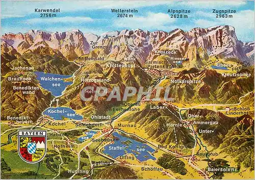 Cartes postales moderne Panorama vom Bayerischen Oberland Munchen