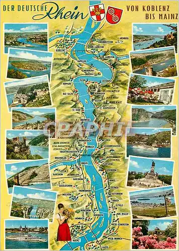 Cartes postales moderne Rhein Koblenz Mainz