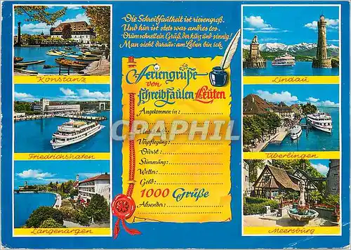 Cartes postales moderne Lake Constance Cities Bavarie