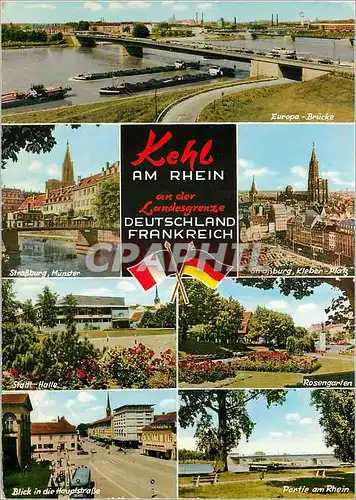 Moderne Karte Kehl am Rhein Panorama