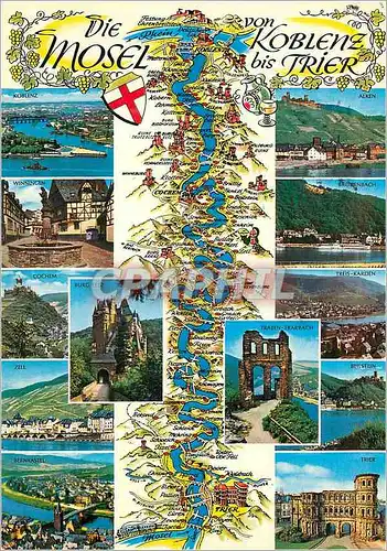 Cartes postales moderne Die Mosel Koblenz bis Trier