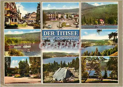 Moderne Karte Titisee Schwarzwald Panorama