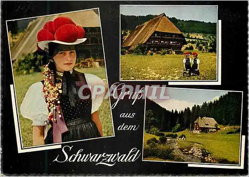 Moderne Karte Schwarzwald Folklore