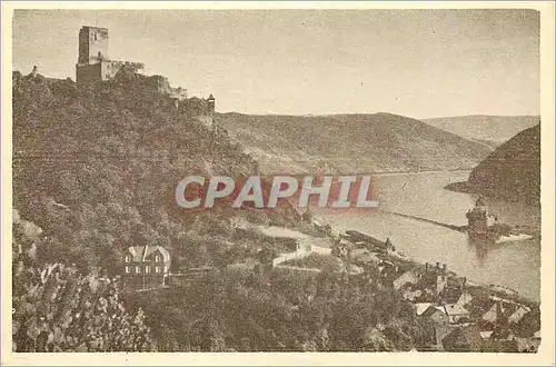 Cartes postales moderne Kaub und di Pfalz Gutenfels