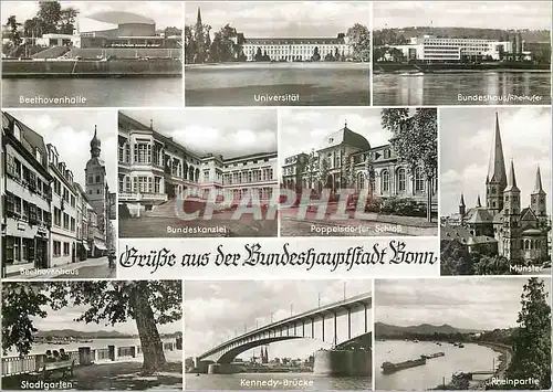 Moderne Karte Bundeshauptstadt Bonn