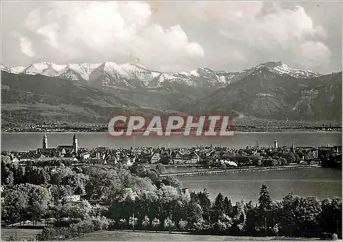 Moderne Karte Lindau a Bodensee Blick vom Hoyerberg