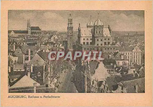 Cartes postales moderne Augsburg Rathaus u Perlachturm