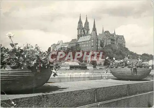 Cartes postales moderne Meissen Elbe Albrachtaburg und Dom
