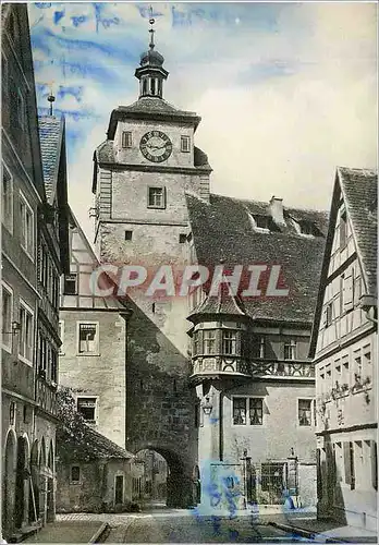 Moderne Karte Rothenburg o.d Tauber Weisser Turm