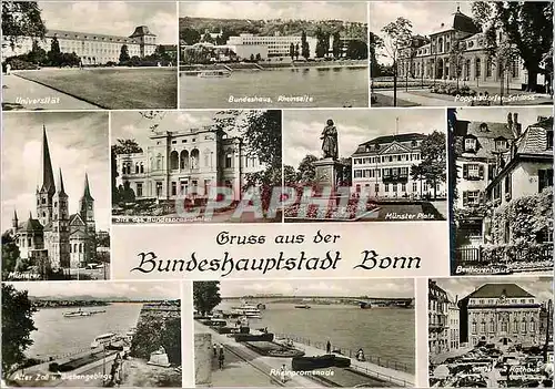 Moderne Karte Bundeshauptstadt Bonn