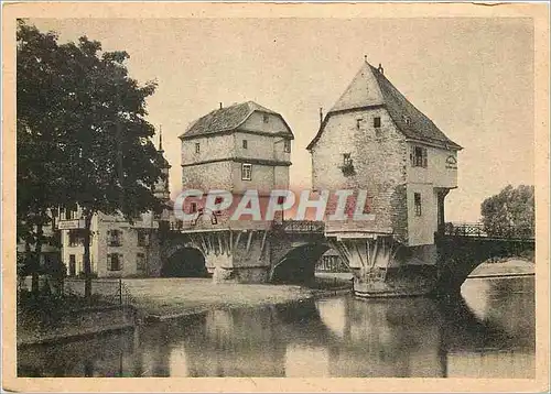 Moderne Karte Bad Kreuznach Vielles Maisons sur le pont