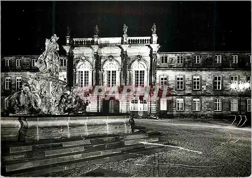 Cartes postales moderne Bayreuth Neues Schloss bei Nacht