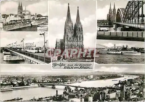 Moderne Karte Domstadt Koln am Rhein