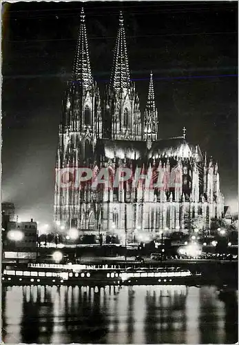 Cartes postales moderne Cathedrale in floodlight Koln am Rhein