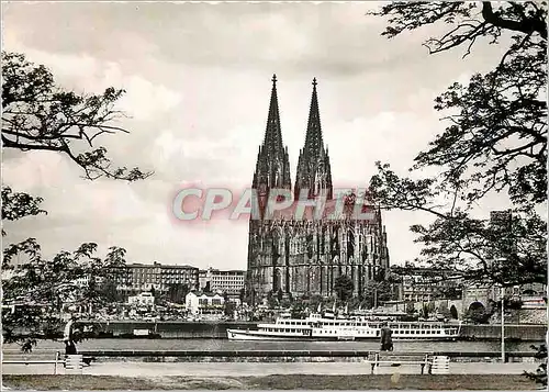 Moderne Karte Koln am Rhein Rheinansicht