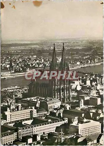 Moderne Karte Koln am Rhein Luftbildaufnahme