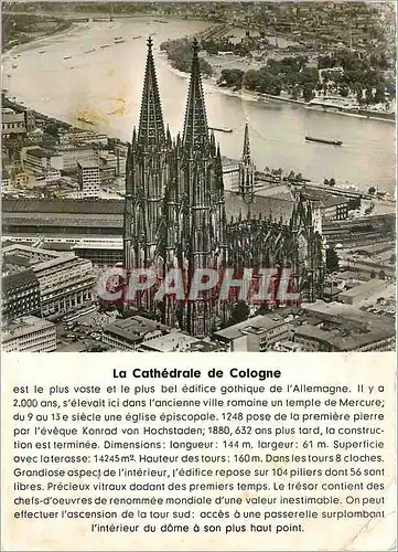 Moderne Karte Koln am Rhein La Cathedrale