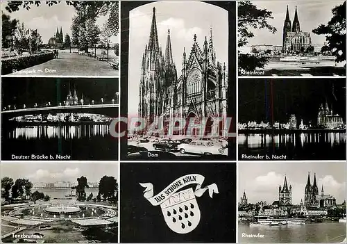 Cartes postales moderne Koln am Rhein Dom Panorama