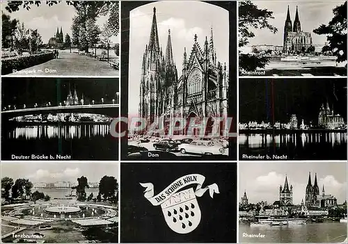 Moderne Karte Koln am Rhein Dom Panorama