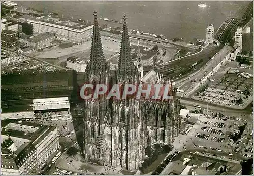 Moderne Karte Koln am Rhein Dom Floodlight