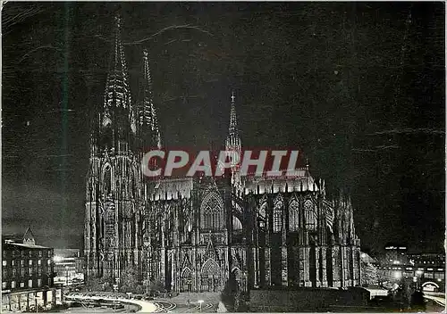 Cartes postales moderne Koln am Rhein Dom Southside Floodlight