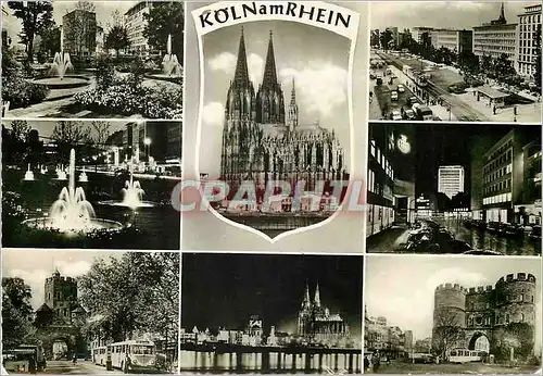 Moderne Karte Koln am Rhein Panorama