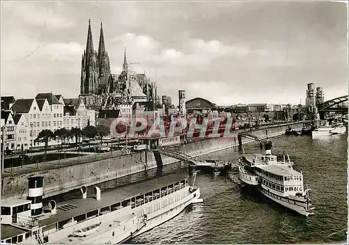 Cartes postales moderne Koln am Rhein Rheinufer