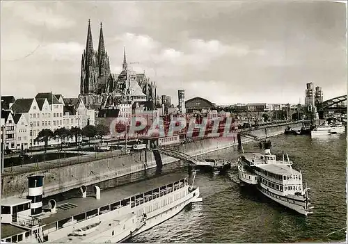 Moderne Karte Koln am Rhein Rheinufer