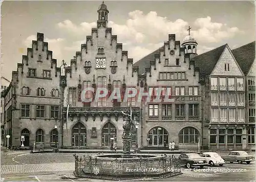 Cartes postales moderne Frankfurt am Main Romer mit Gerechtigkeitsbrunnen