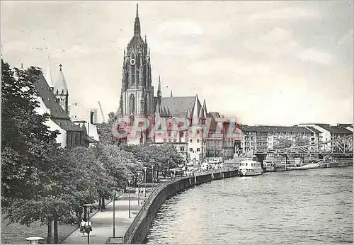 Cartes postales moderne Frankfurt am Main Mainufer und Dom