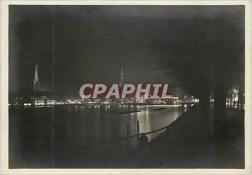 Cartes postales moderne Hamburg im Licht Jungfernstieg auf die Stadt