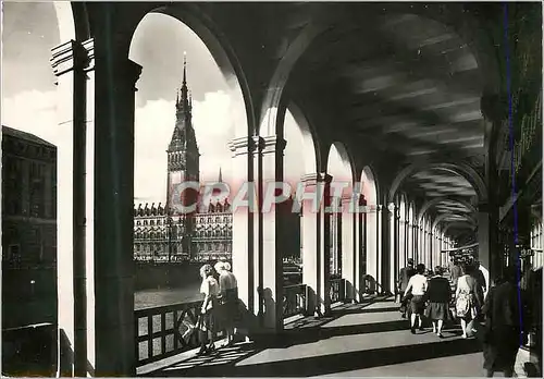 Cartes postales moderne Hamburg Alsterarkaden und Rathaus
