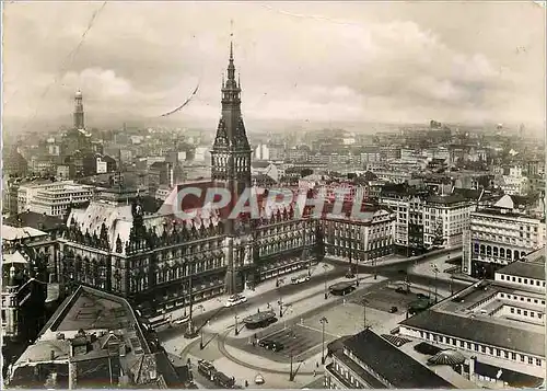 Moderne Karte Hamburg Rathaus mit Rathausmarkt