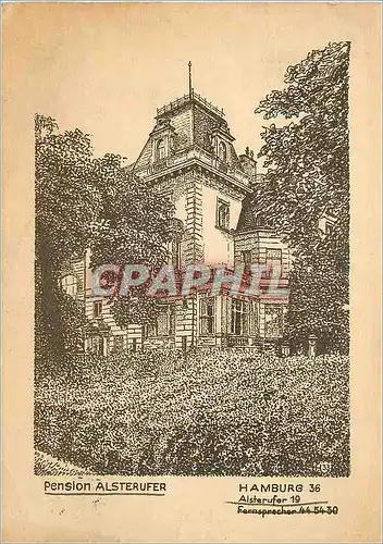 Cartes postales moderne Hamburg Pension Alsterufer