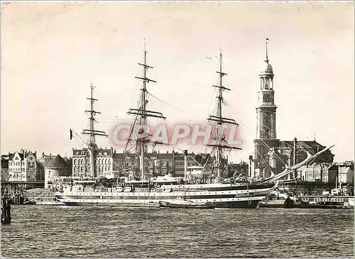 Cartes postales moderne Hamburg Auslands-Segler Uberseebrucke Bateai