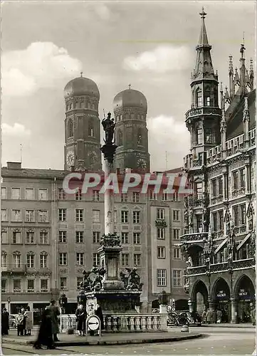 Moderne Karte Munchen Marienplatz Blick auf den Donisl