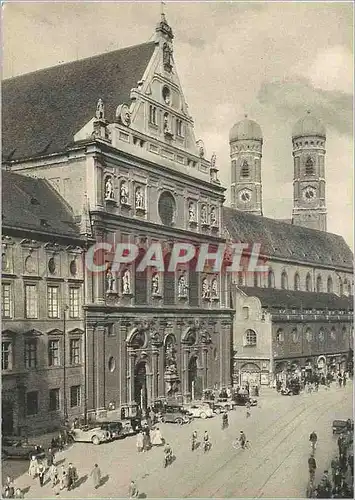 Cartes postales moderne Munchen Die Kaufingerstrasse mit St.Michales-Kirche