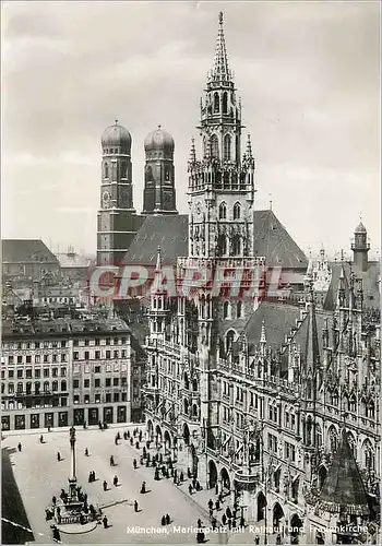 Cartes postales moderne Munchen Maximilianeum Marienplatz mit Rathaus und Frauenkirche
