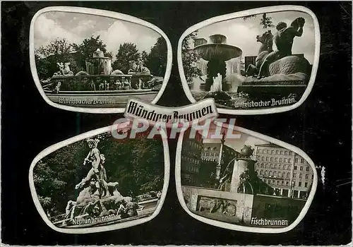 Cartes postales moderne Munchen Brunnen panorama - Landeshauptstadt