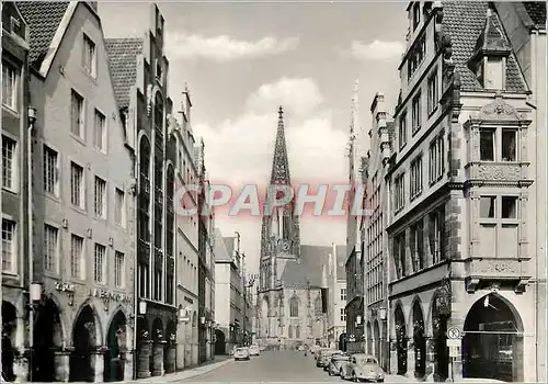 Moderne Karte Munster Prinzipalmarkt mit St. Lamberti