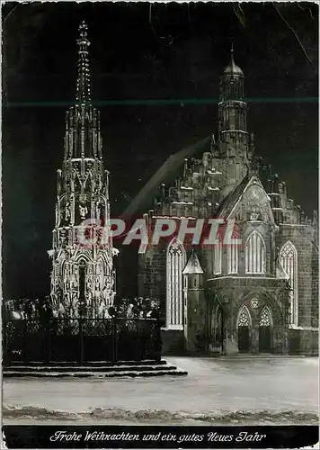 Cartes postales moderne Nurnberg Schoner Brunnen und Frauenkirche