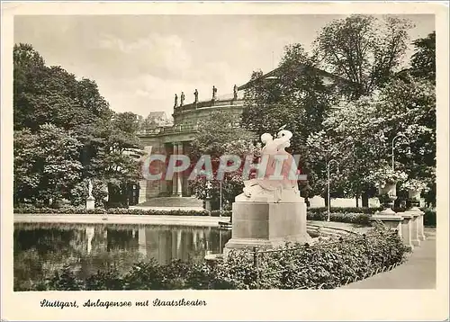 Cartes postales moderne Stuttgart Anlagensee mit Staatstheater