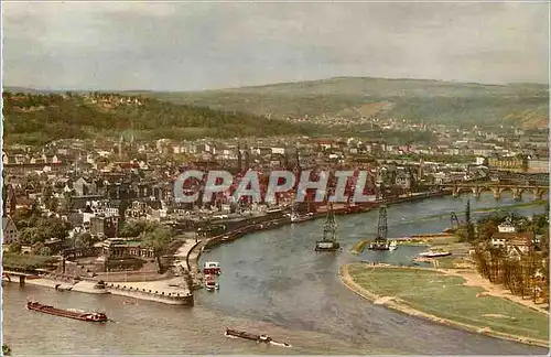Cartes postales moderne Koblenz am Rhein Deutsches Eck und Moselmundung