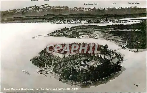 Cartes postales moderne Insel Mainau mit Konstanz