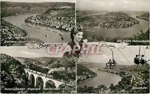 Moderne Karte Boppard am Rhein Panorama