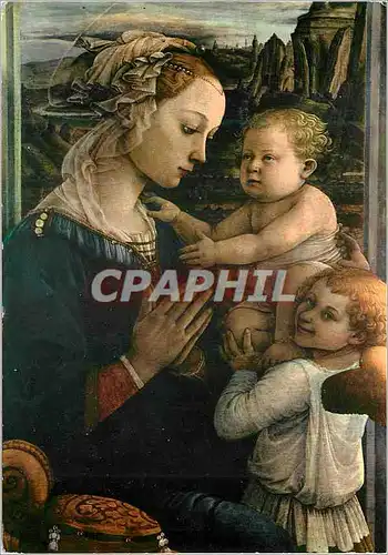 Cartes postales moderne Firenze Galleria Uffizi - Madonna col bambino e angeli