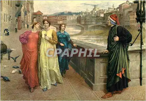Cartes postales moderne Firenze - Incontro di Dante con Beatrice