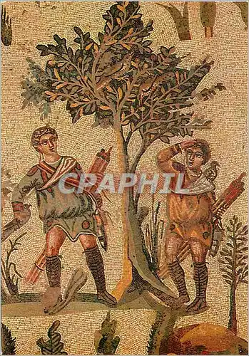 Moderne Karte Piazza Armerina - Sala della Piccola Caccia - I Falconeri Mosaic